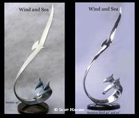 "Wind and Sea" - Albatross and Dolphin by Scott Hanson - Wind and Sea - "Wind and Sea" an Albatross and Dolphin Sculpture by Scott Hanson - 