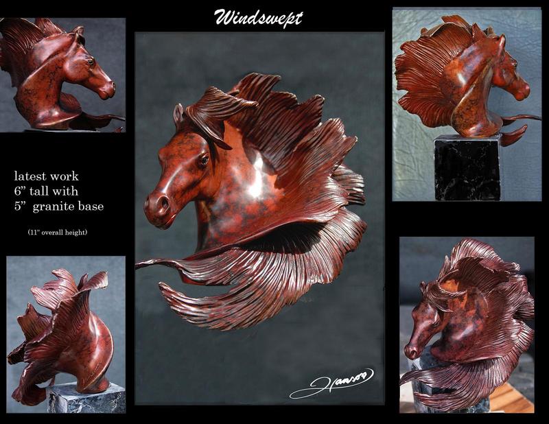 "Windswept" -Marine Wildlife Sculpture Bronze and Stainless Ocean themed Sculpture by Scott Hanson - Bronze and Stainless Sculpture by Scott Hanson 